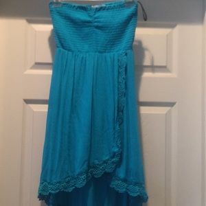 Blue Volcom strapless dress
